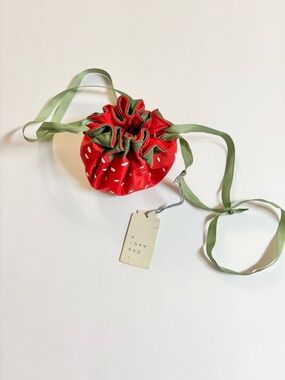 Target Red and Green strawberry Jewelry Drawstring Bag